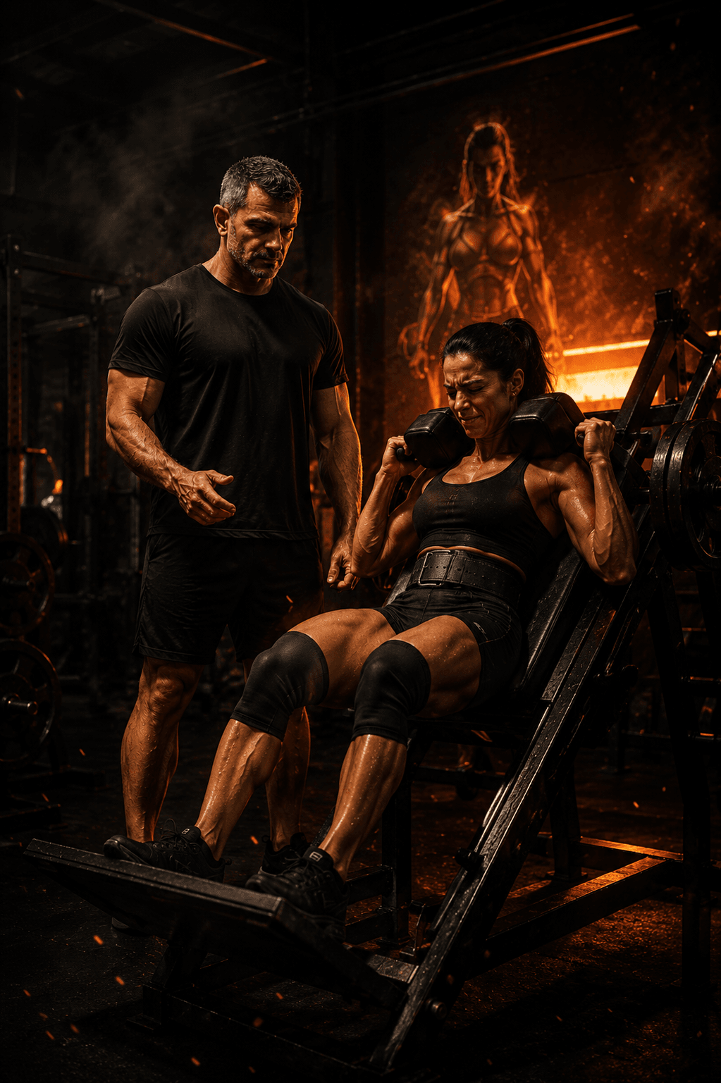 João Vitor treinando aluna